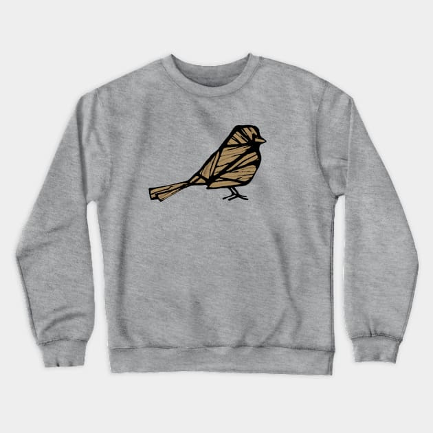 BIRD SILHOUETTE IN BLACK AND TAN Crewneck Sweatshirt by VegShop